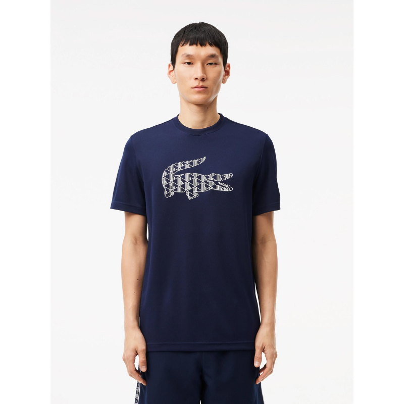 T-shirt tennis en piqué ultra dry bleu marine homme - Lacoste