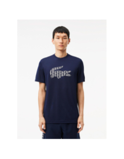 T-shirt tennis en piqué ultra dry bleu marine homme - Lacoste