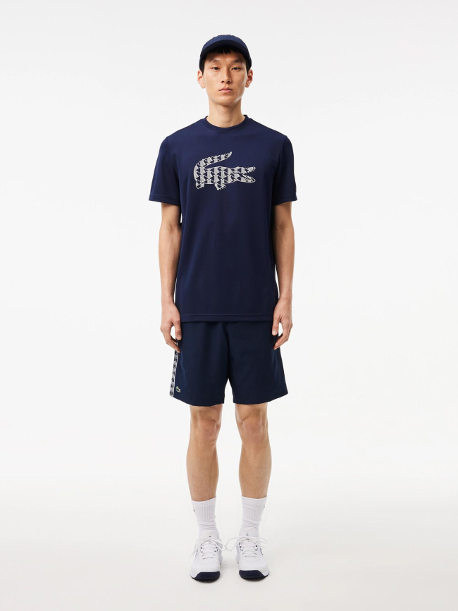 T-shirt tennis en piqué ultra dry bleu marine homme - Lacoste