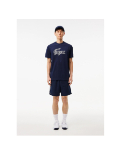 T-shirt tennis en piqué ultra dry bleu marine homme - Lacoste