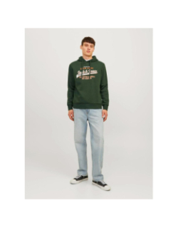 Sweat à capuche jjelogo vert homme - Jack & Jones