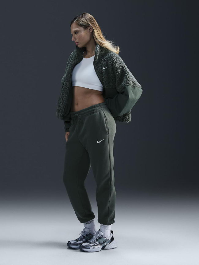 Pantalon jogging phoenix fleece vert femme - Nike