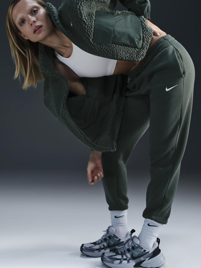 Pantalon jogging phoenix fleece vert femme - Nike