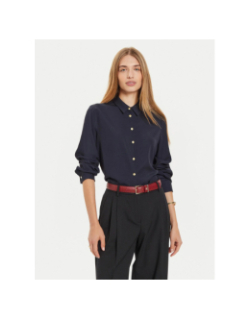 Chemise fluide viscose bleu marine femme - Tommy Hilfiger