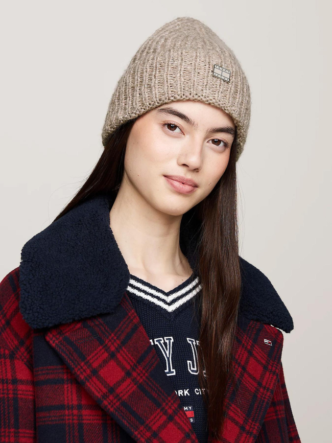 Bonnet tjw city beige femme - Tommy Jeans