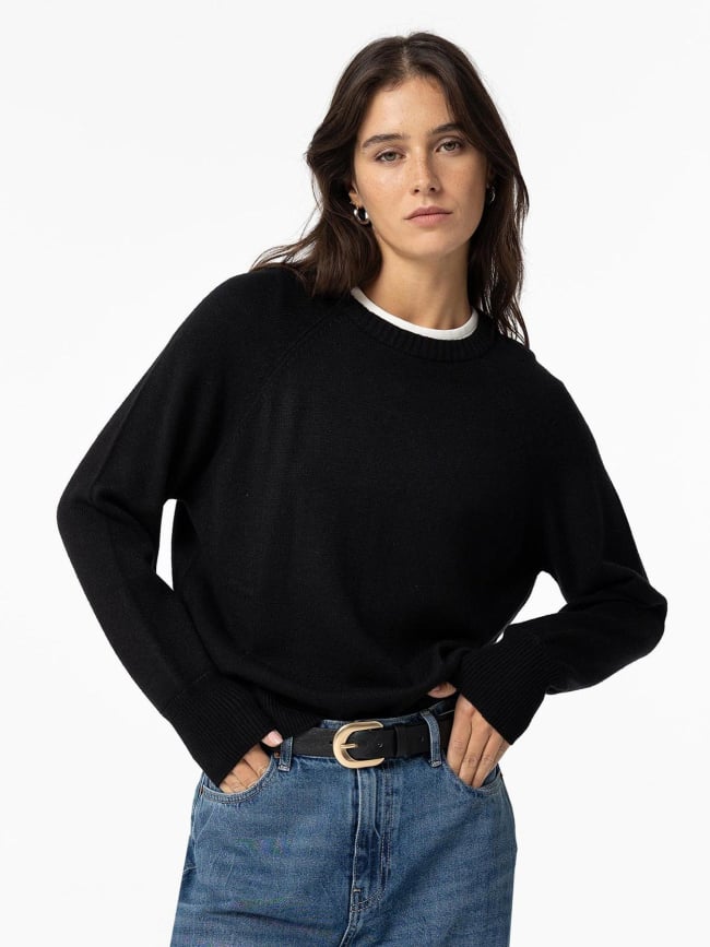 Pull col rond nox noir femme - Tiffosi