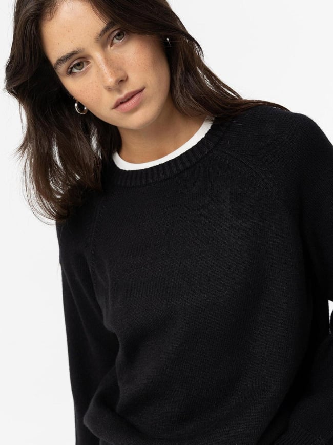 Pull col rond nox noir femme - Tiffosi