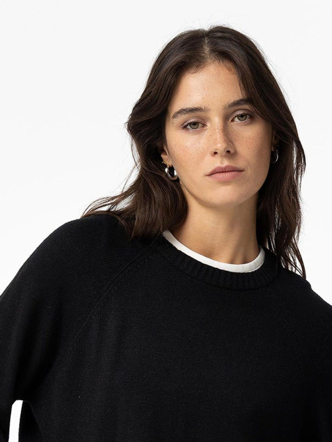 Pull col rond nox noir femme - Tiffosi