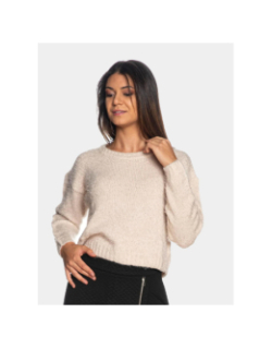 Pull court jolie 13 beige femme - Tiffosi