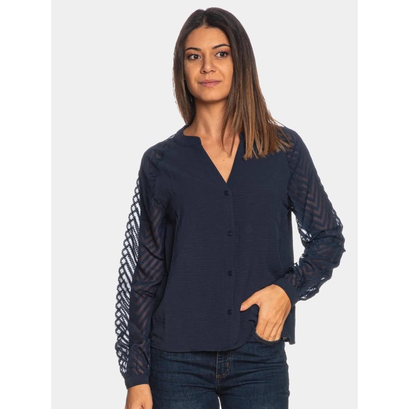 Chemisier pleat bleu marine femme - Tiffosi