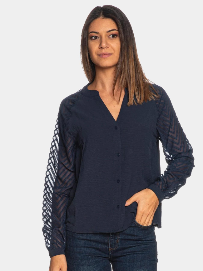 Chemisier pleat bleu marine femme - Tiffosi