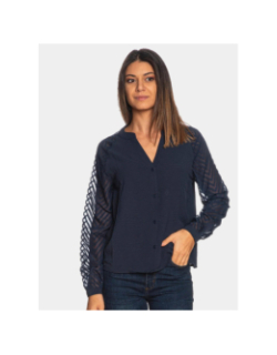 Chemisier pleat bleu marine femme - Tiffosi