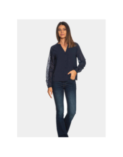 Chemisier pleat bleu marine femme - Tiffosi