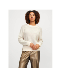 Pull en maille loose fit jxcarolina blanc femme - JJXX