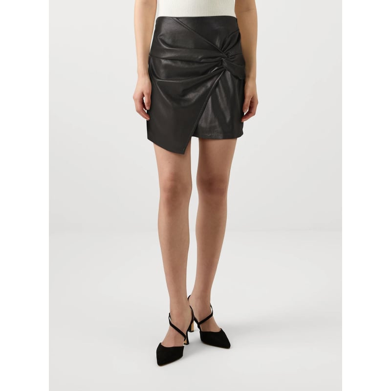 Jupe courte drapée laure noir femme - Guess