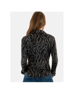 Chemisier à motif animal brillant alizée noir femme - Guess