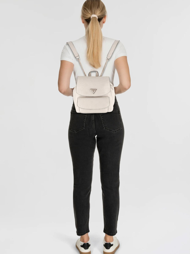 Sac à dos monogramme deesa blanc femme - Guess