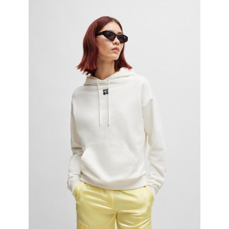 Sweat à capuche uni delfinia blanc femme - Hugo