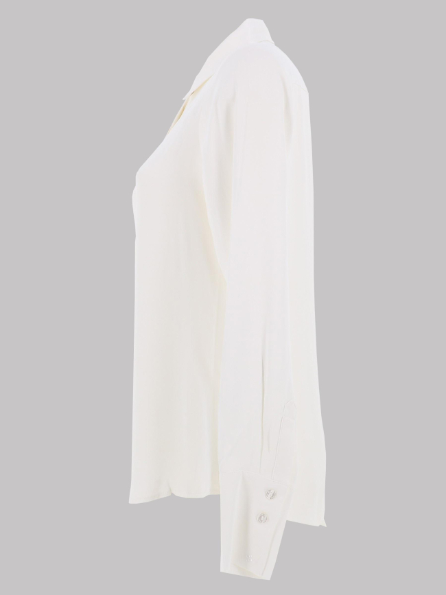 Chemise manche longue effet satin blanc femme - Salsa