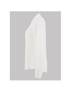 Chemise manche longue effet satin blanc femme - Salsa