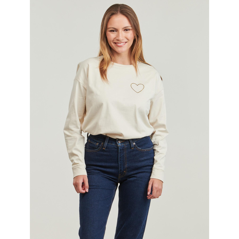 Pull orola coeur beige femme - Vero Moda