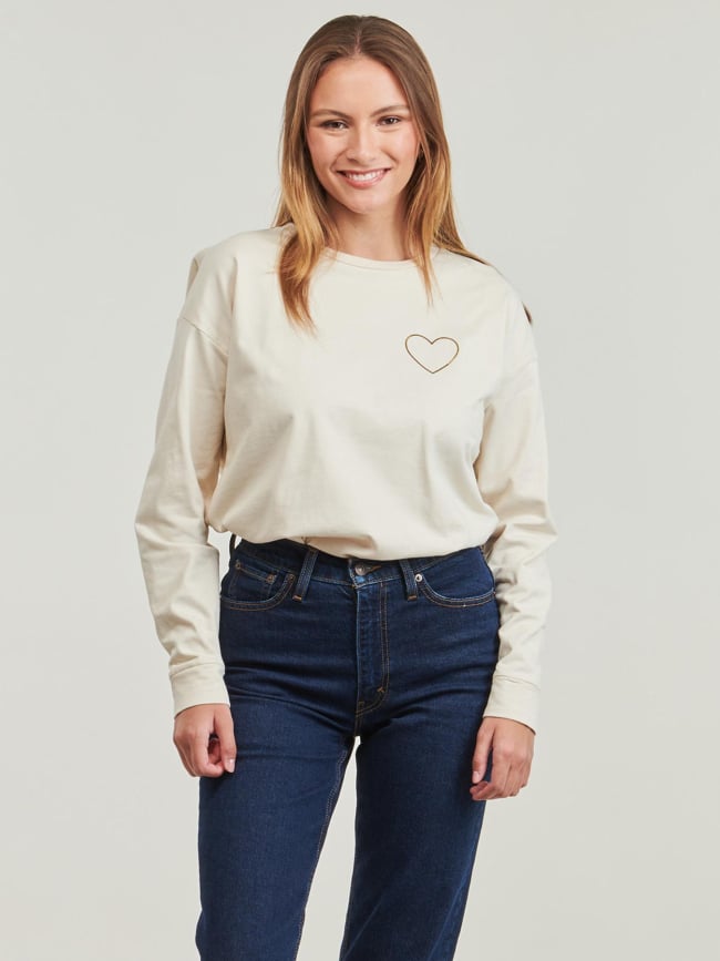 Pull orola coeur beige femme - Vero Moda