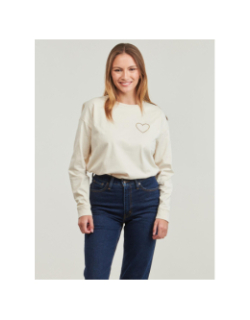 Pull orola coeur beige femme - Vero Moda