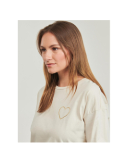 Pull orola coeur beige femme - Vero Moda