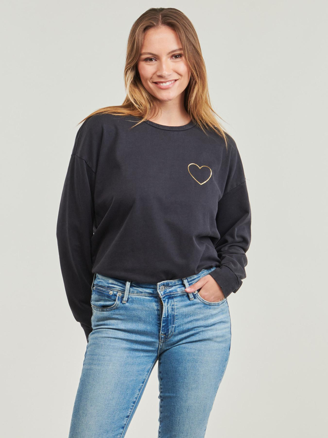 Pull orola coeur noir femme - Vero Moda