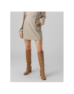 Jupe courte fortune allison beige femme - Vero Moda