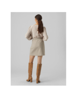 Jupe courte fortune allison beige femme - Vero Moda