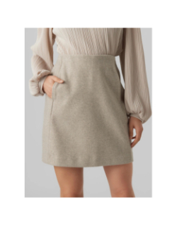 Jupe courte fortune allison beige femme - Vero Moda