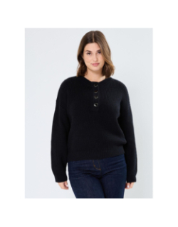 Pull col boutonné juliet noir femme - Vero Moda