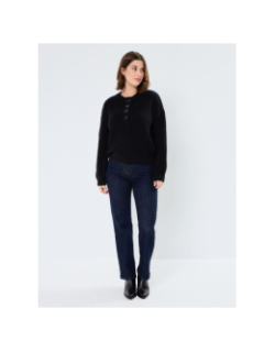 Pull col boutonné juliet noir femme - Vero Moda