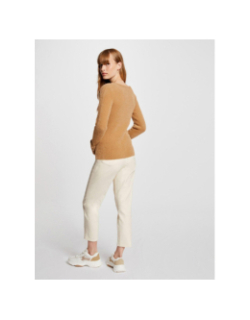 Pull col v moove camel femme - Morgan