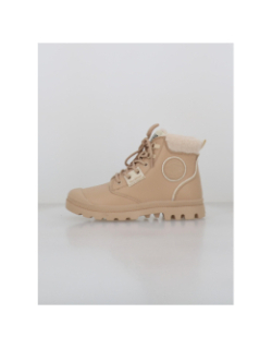 Boots pampa fourrées zip beige femme - Palladium