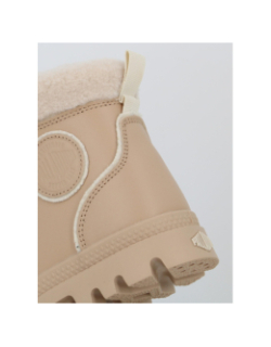 Boots pampa fourrées zip beige femme - Palladium