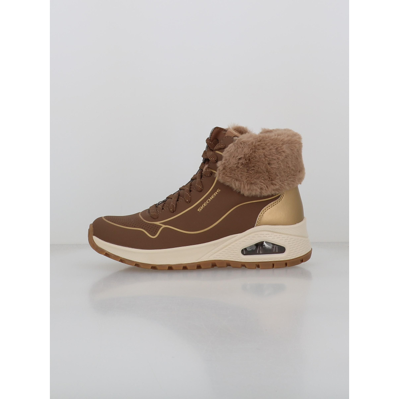 Chaussures montantes uno rugged marron femme - Skechers