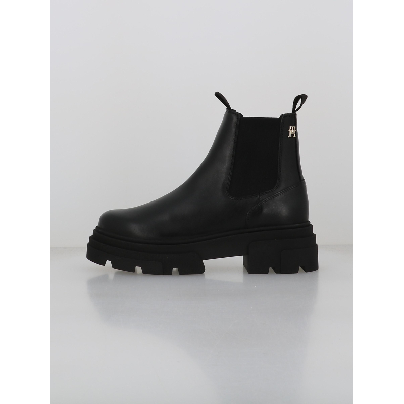 Boots en cuir combat noir femme - Tommy Hilfiger