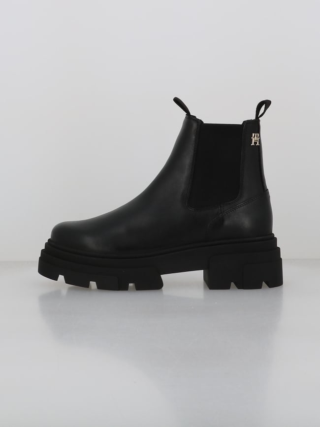 Boots en cuir combat noir femme - Tommy Hilfiger