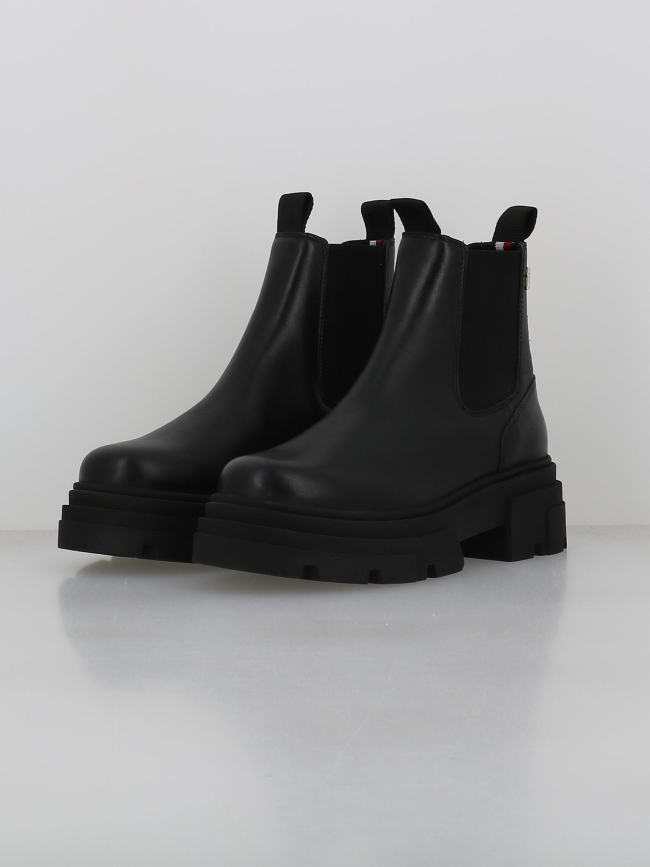 Boots en cuir combat noir femme - Tommy Hilfiger