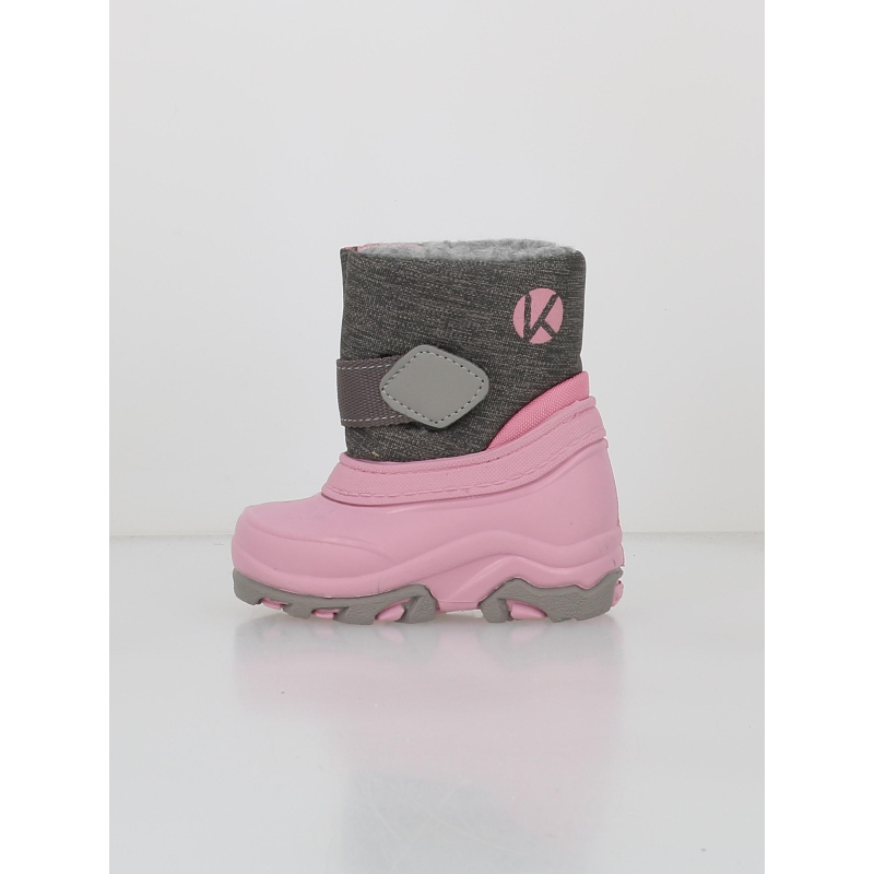 Bottes de neige nemo rose gris enfant - Kimberfeel