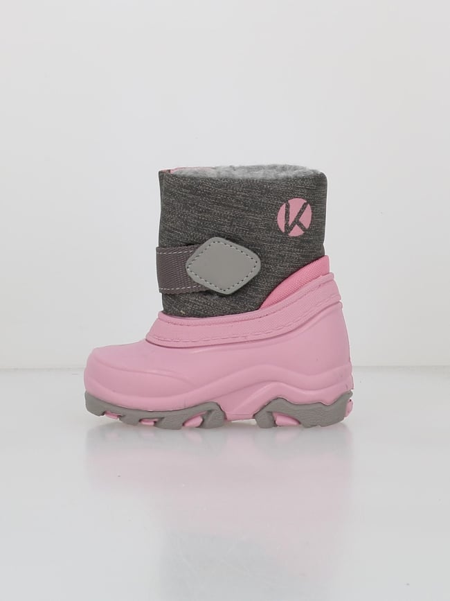 Bottes de neige nemo rose gris enfant - Kimberfeel