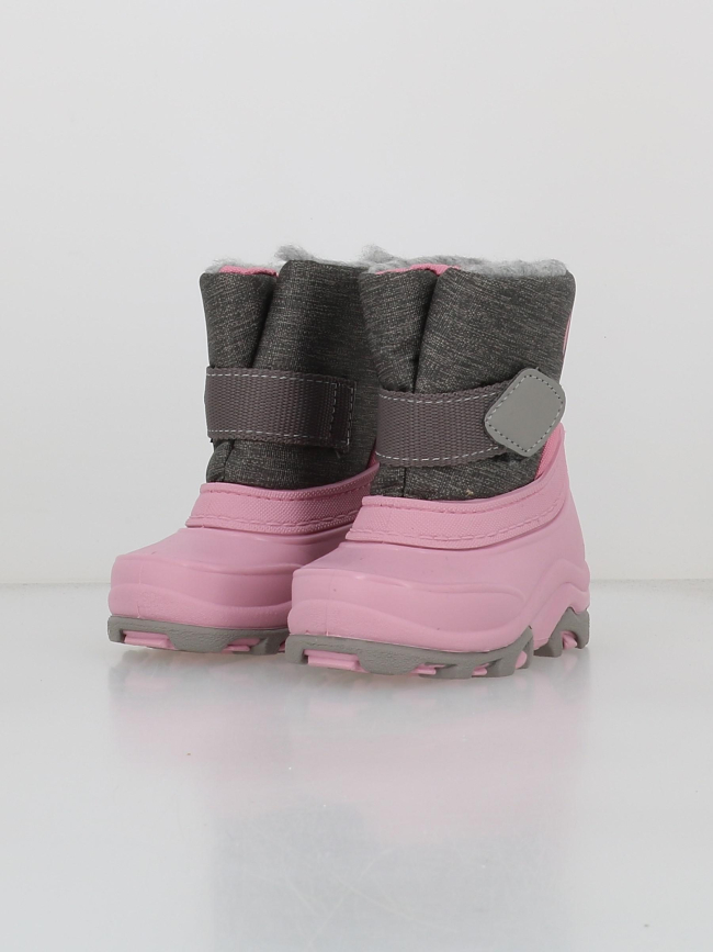 Bottes de neige nemo rose gris enfant - Kimberfeel