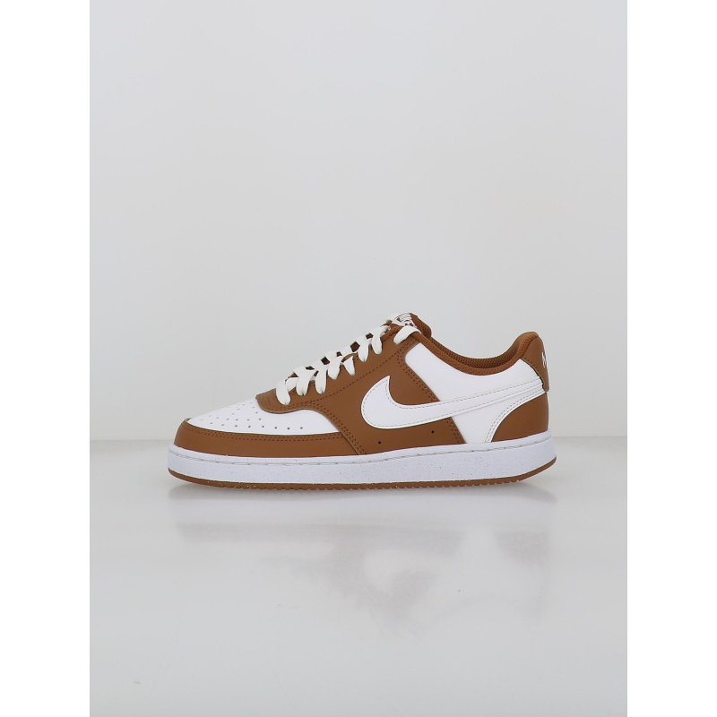 Baskets court vision low marron et blanc femme - Nike