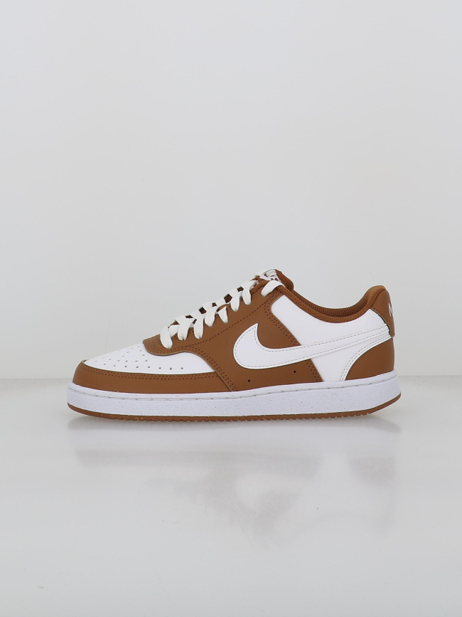 Baskets court vision low marron et blanc femme - Nike