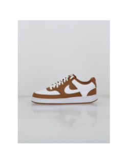 Baskets court vision low marron et blanc femme Nike wimod