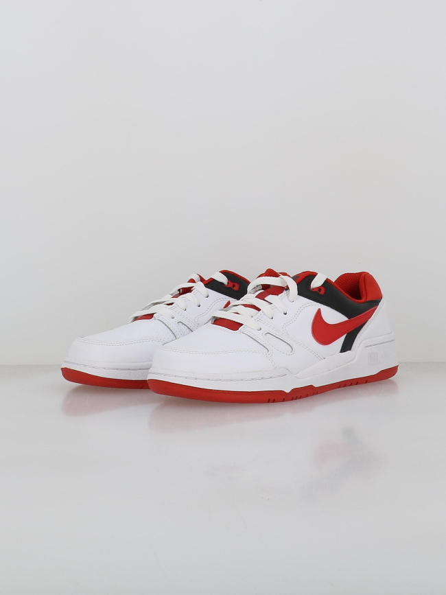 Baskets full force low blanc rouge et noir ado - Nike