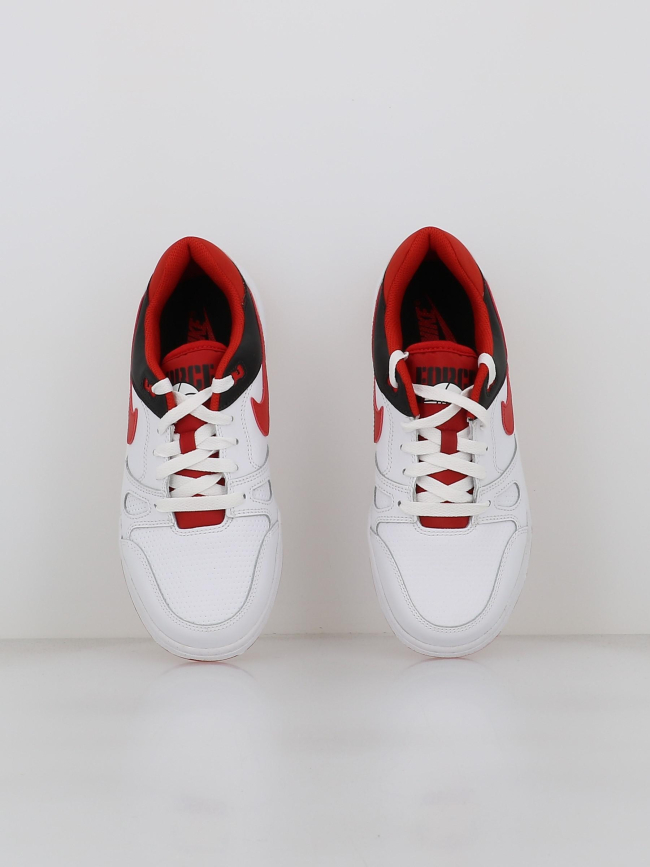 Baskets full force low blanc rouge et noir ado - Nike