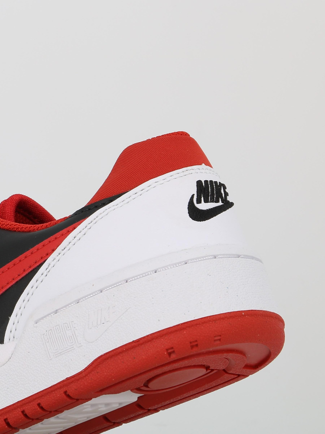 Baskets full force low blanc rouge et noir ado - Nike